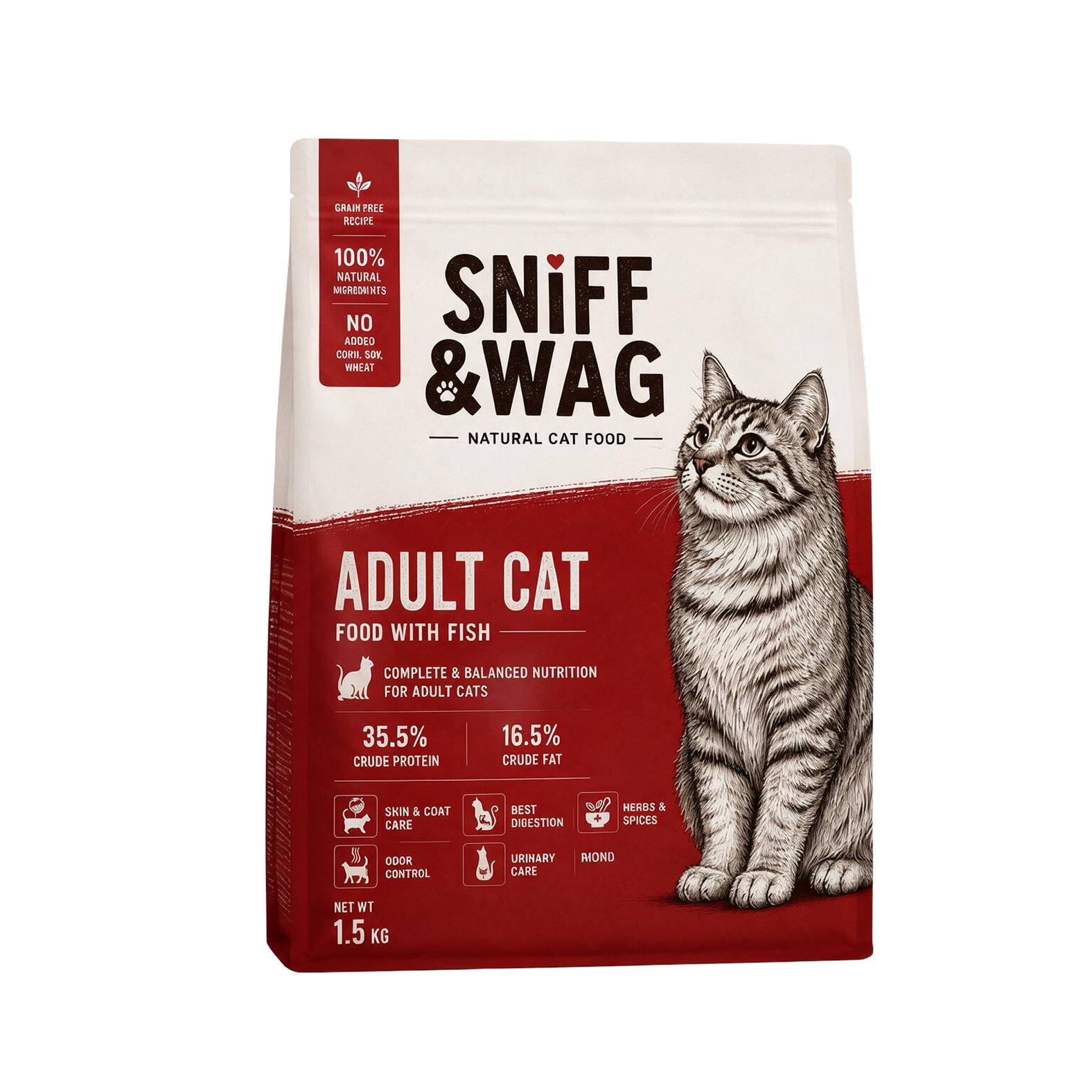 Adult Cat food with fish