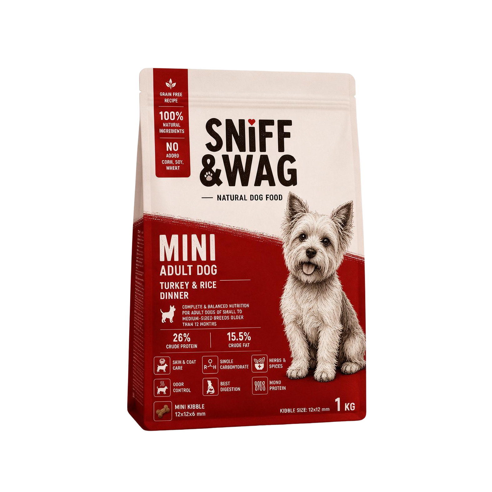 Mini Adult Turkey and Rice Dog food
