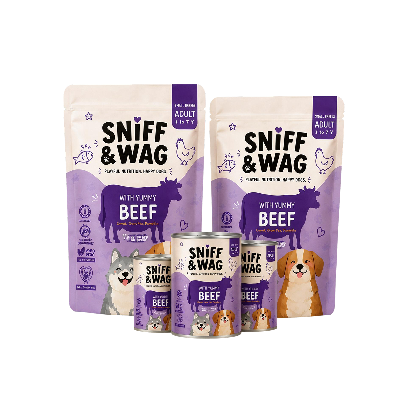 Yummy Beef wet dog food