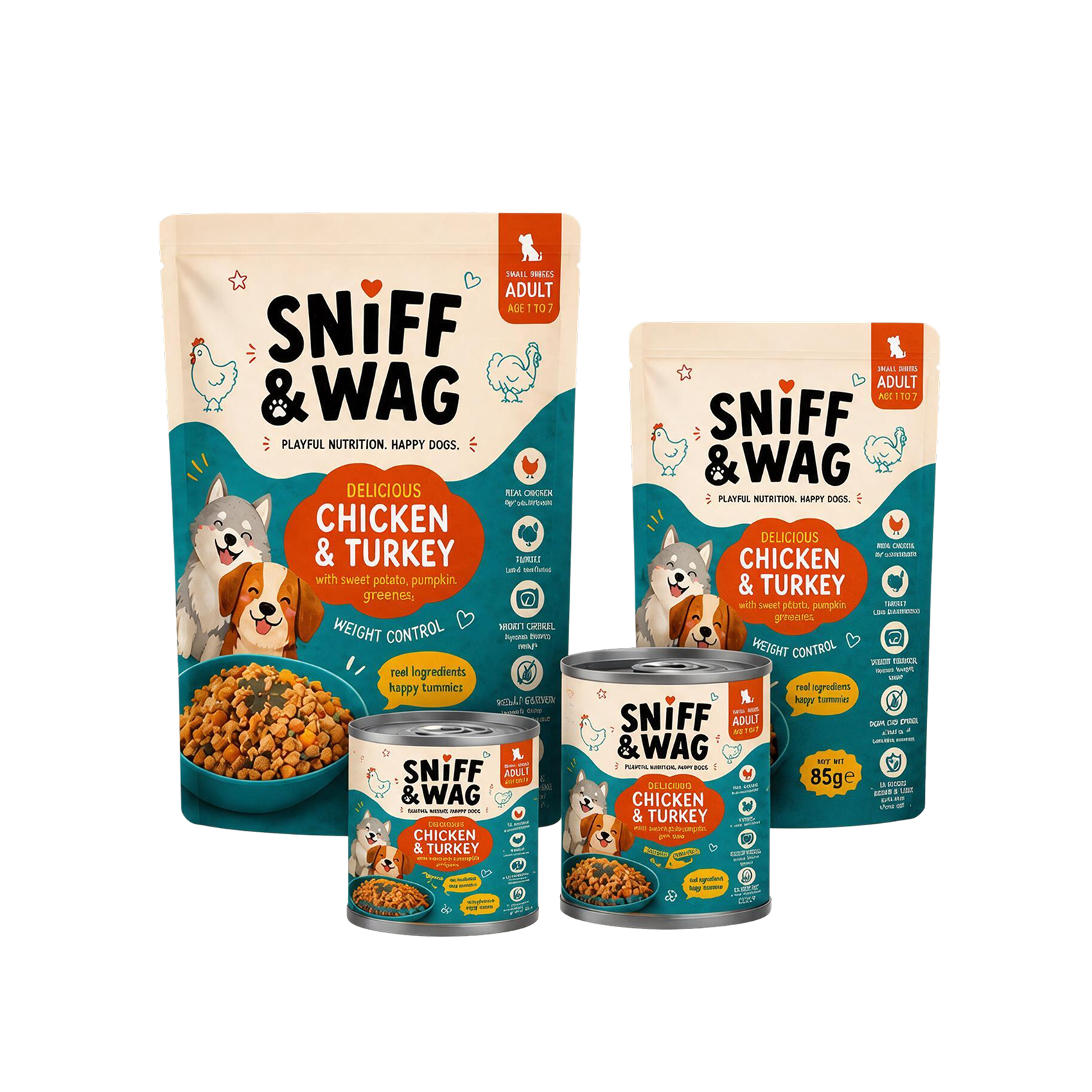 Chicken and Turkey wet dog food