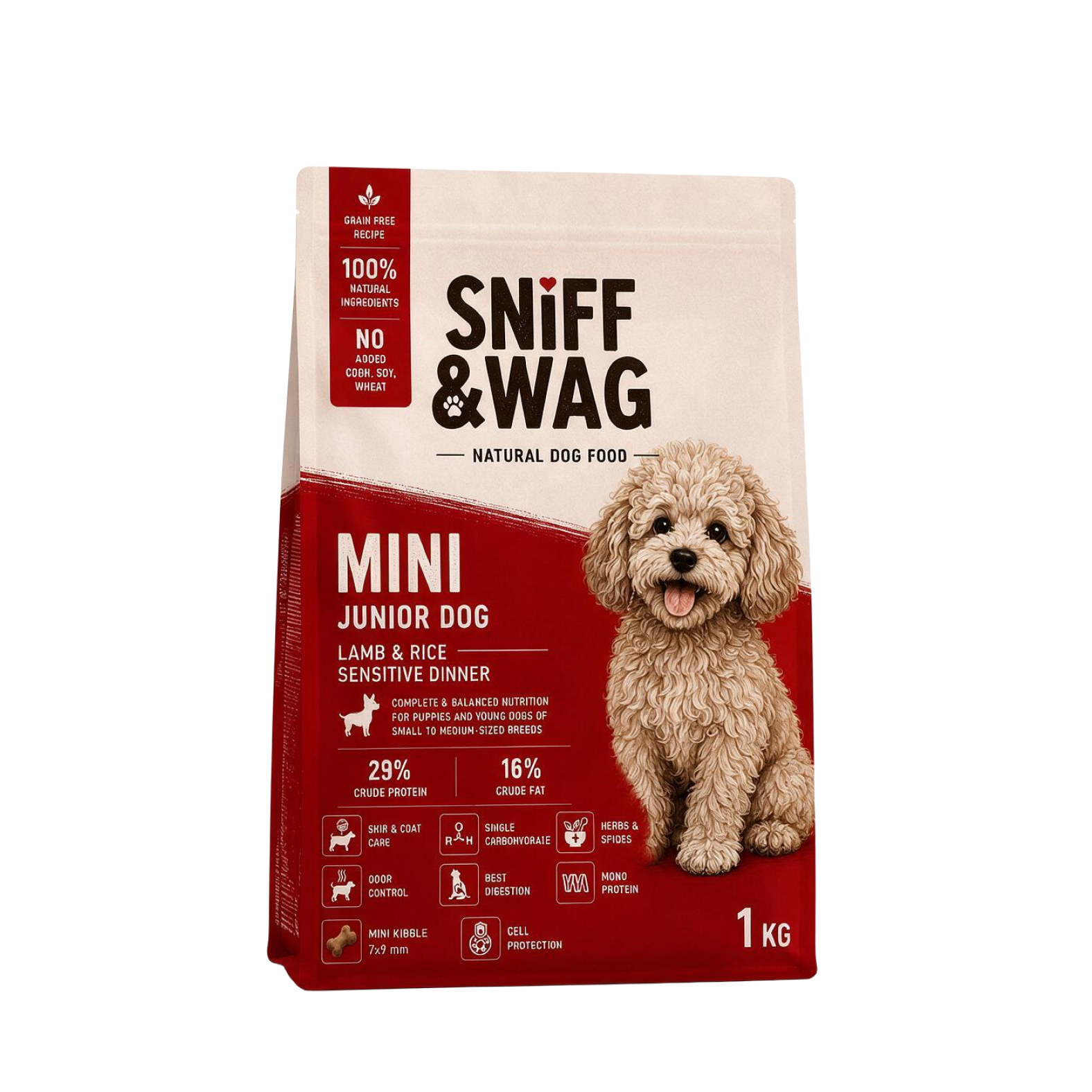 Sniff and Wag Mini Junior Dog food pack